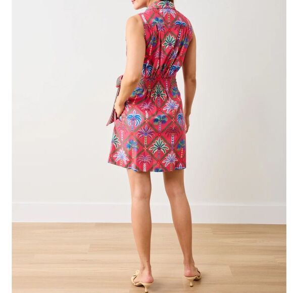 Printfresh Palm Tree Lucia dress Sleeveless wrap  size M - Picture 2 of 5